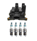 Denso Ignition Coil & 4 Iridium Spark Plugs Kit for Ford 2.0L L4 (0.044)