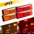 Set of 4 LED Marker Lights for Truck Trailer (4 Inch) Amber Red