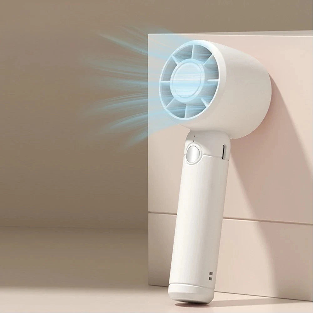 USB Rechargeable Handheld Fan with 3 Speeds for Desk Travel Outdoor