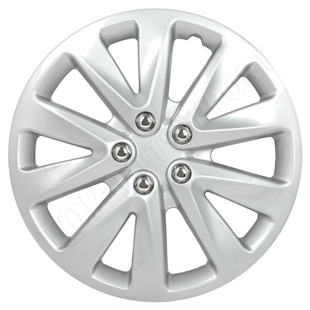 Set of 4 Silver 16" Wheel Hub Caps for Universal R16 Tires