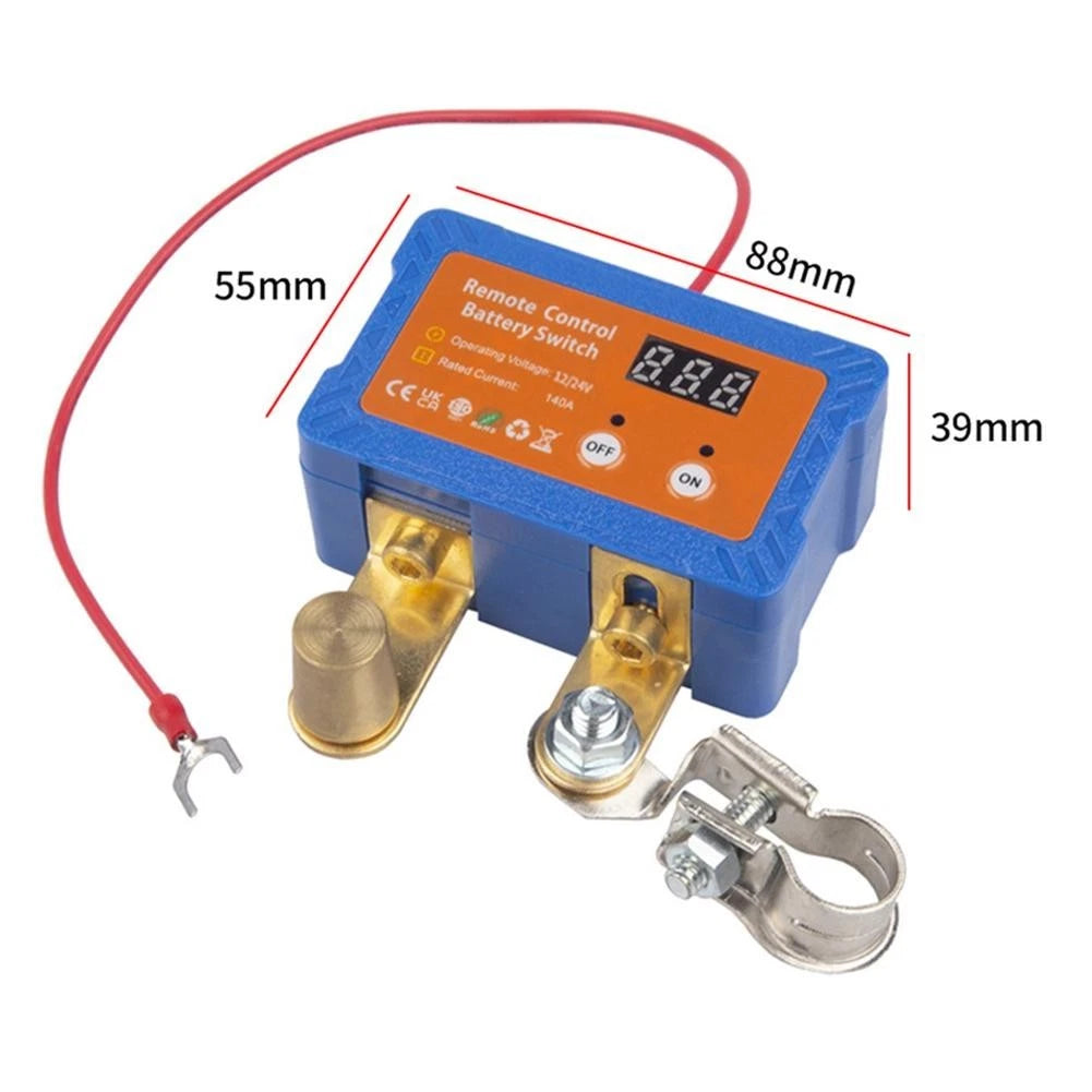 Remote Battery Disconnect Switch 12V 24V 140A for RV Car Truck ATV Marine