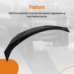 Trunk Spoiler for Honda Civic Sedan (2016–2021) Glossy Black ABS Plastic