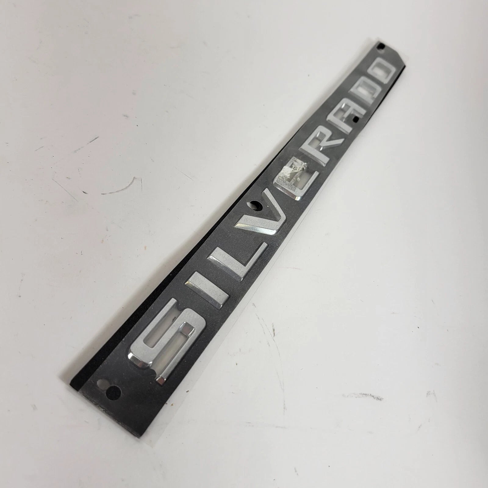 Chrome Gloss Silver Nameplate Door Letter Emblem for Silverado (2007–2018)