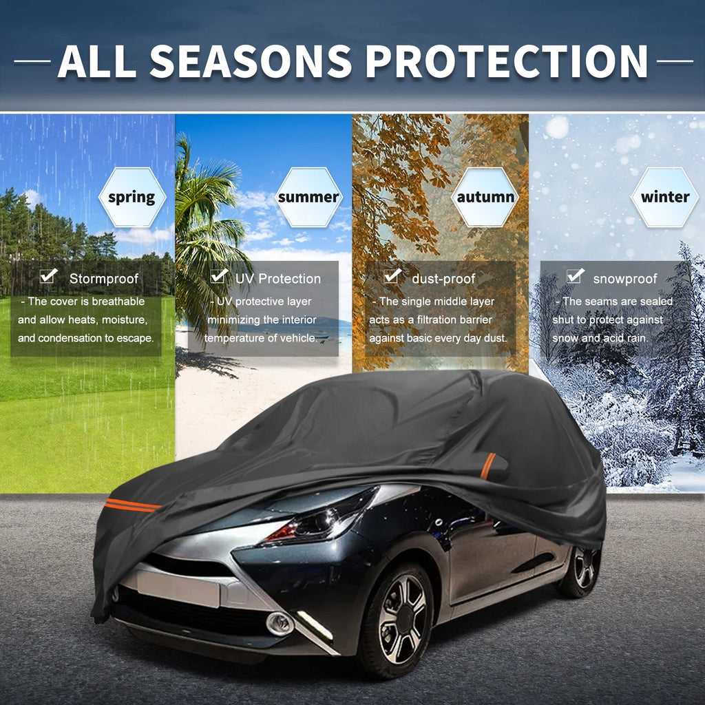 Waterproof PEVA Car Cover for Toyota Aygo (2005–2014) with Zipper
