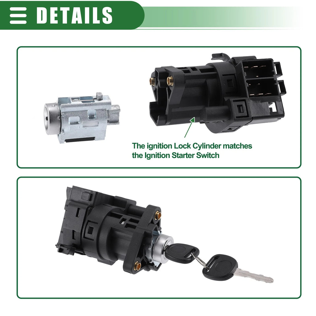 Ignition Starter Switch Lock Cylinder w/2 Keys for [Make Model] ([YYYY–YYYY])
