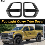 Fog Light Cover Trim Set of 2 for Chevrolet Colorado  Carbon Fiber Black