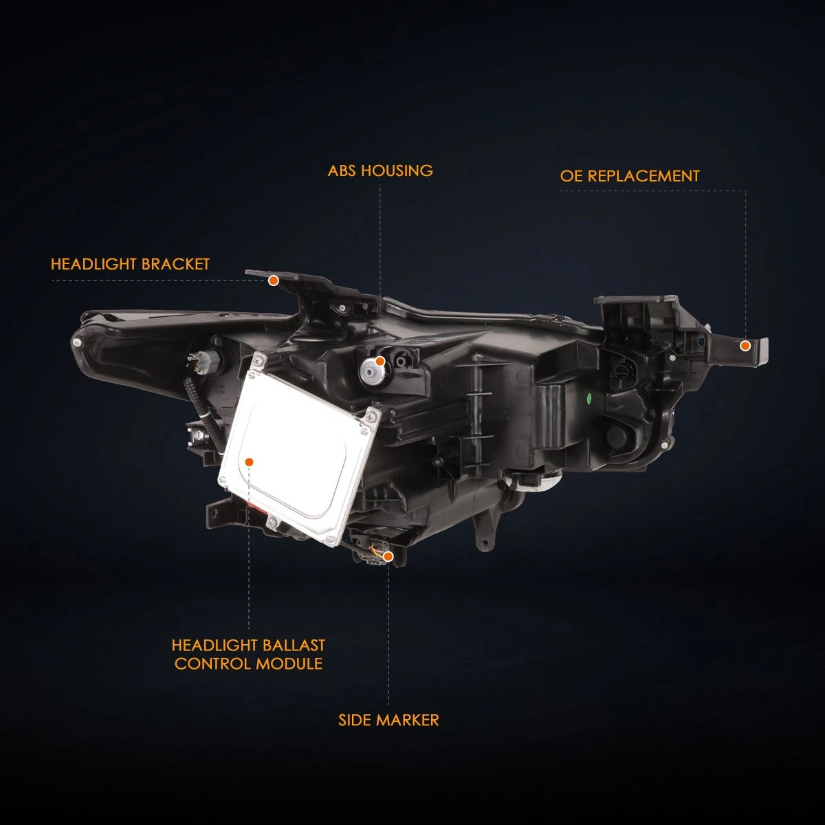 Passenger Side Headlight Assembly for Chevy Traverse (2013–2017)