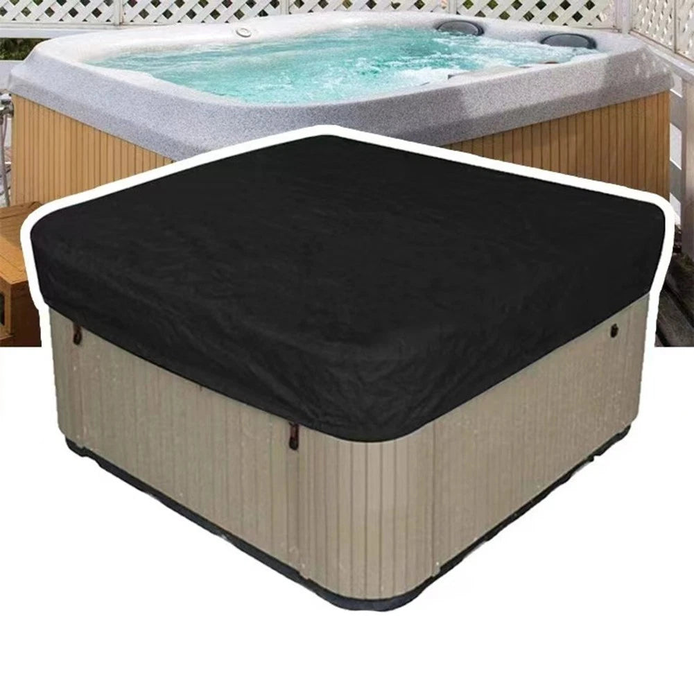Square Pool Cover with Drawstring for Protection (231x231cm)