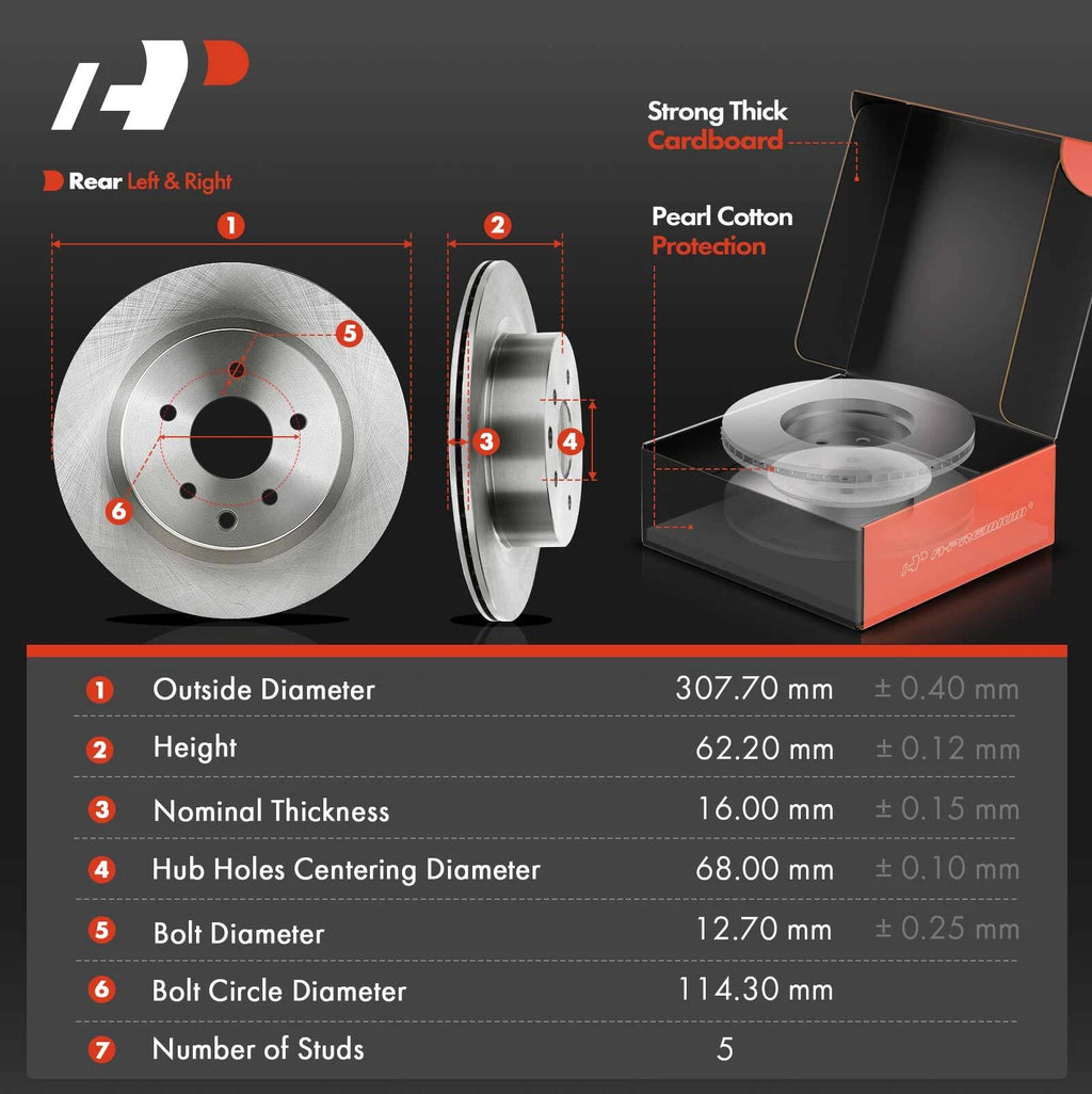 Disc Brake Rotor & Pads Set for Nissan Maxima