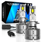 Set of 2 H7 LED Headlight Bulbs for NOVSIGHT (6500K, 40000LM)