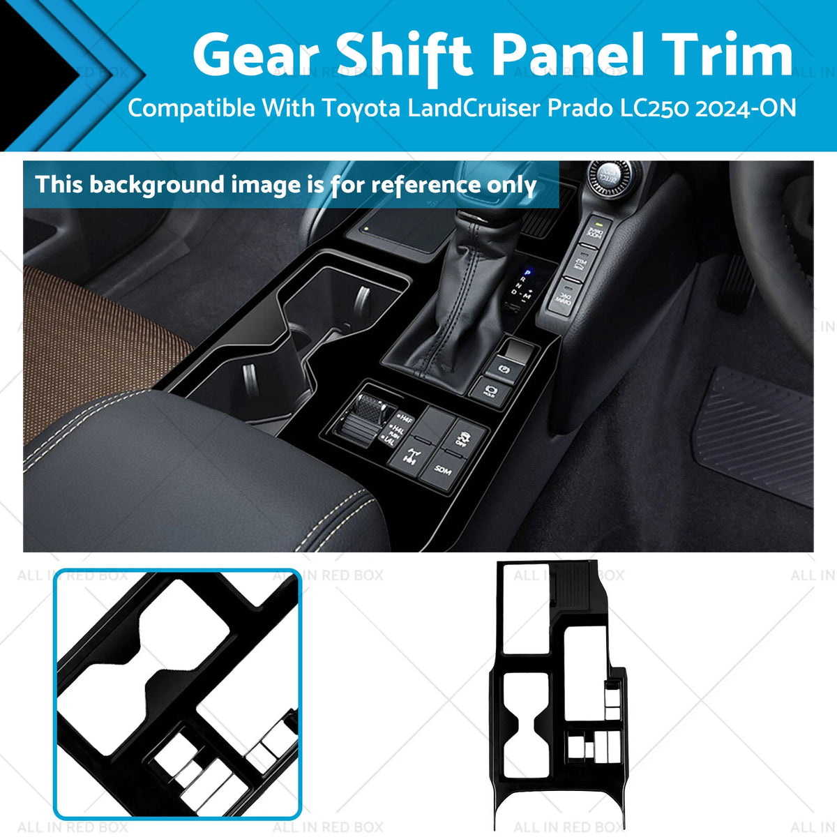 Gear Shift Panel Trim ABS for Toyota LandCruiser Prado LC250 (2024-ON)
