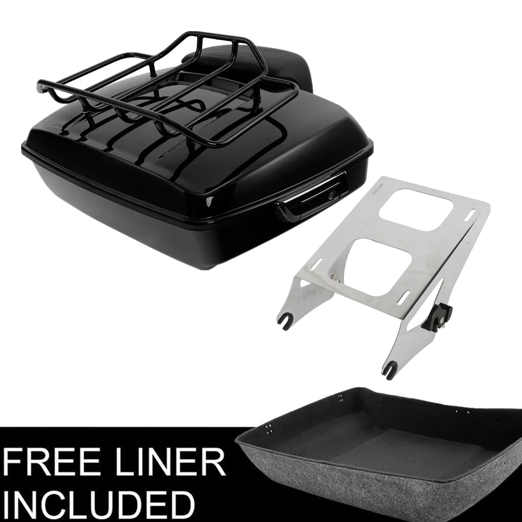 Chopped Trunk Backrest Pad & Mount Rack for Harley Electra Glide (2014–2023)