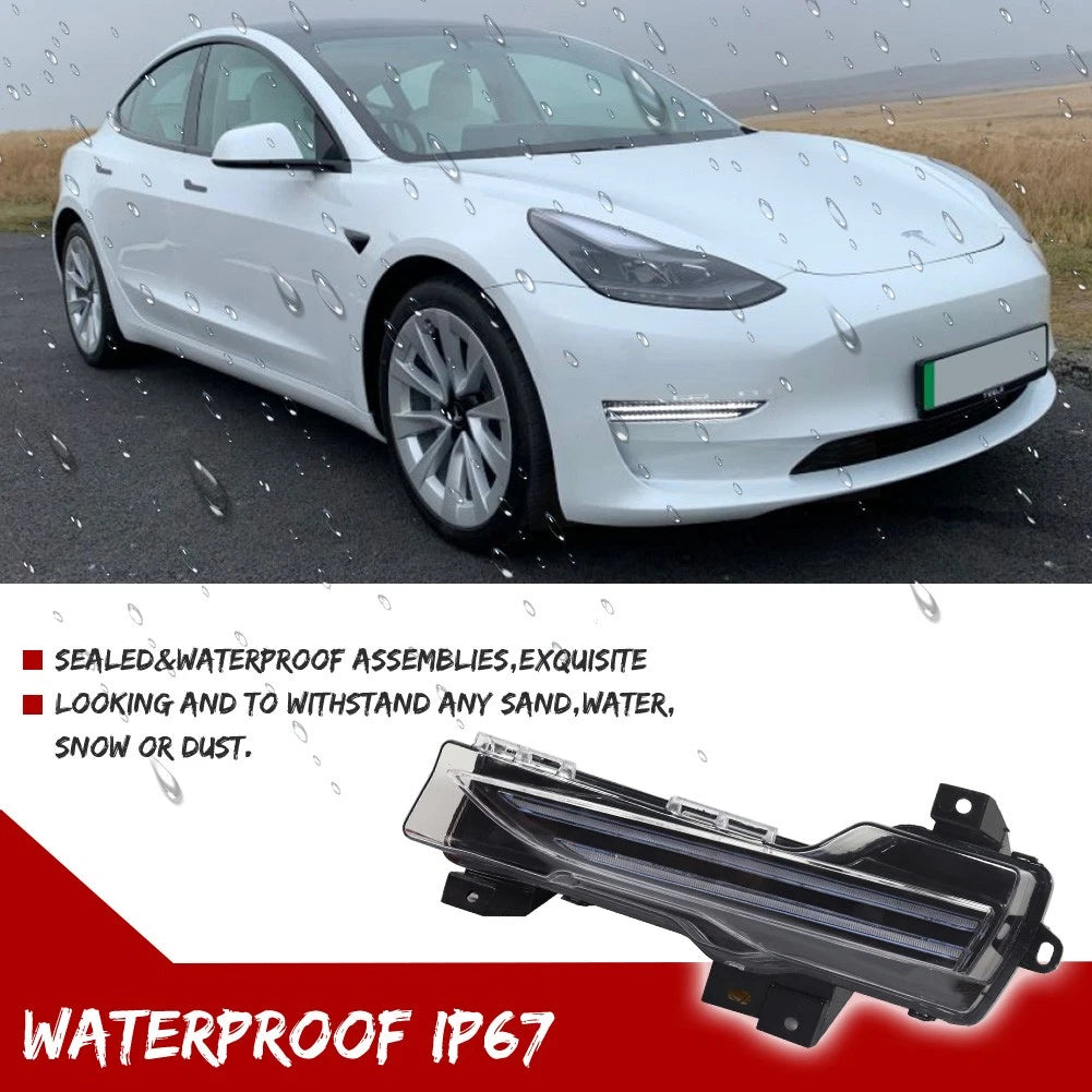 Switchback LED Sequential Signal Fog Lights for Tesla Model 3, Model Y