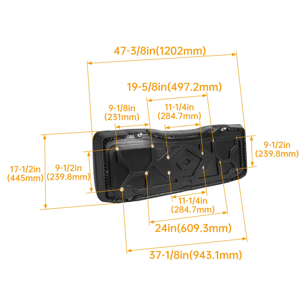 Black Bottom Seat Cushion for Polaris Ranger 500, 570 (2016–2019) #2686670-070