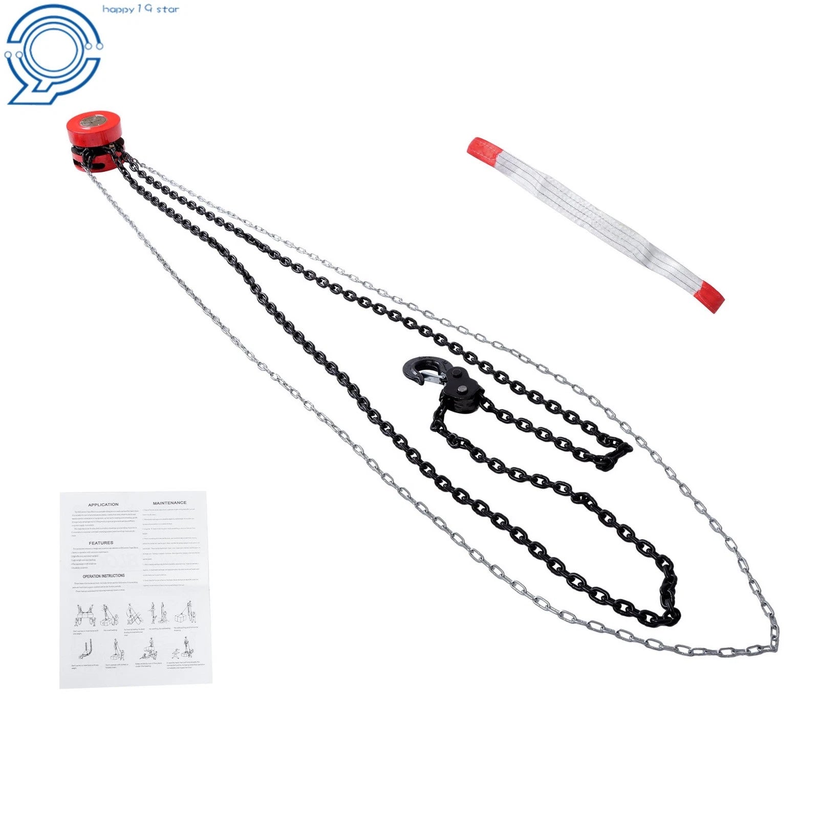 360° Swivel Hooks for Manual Steel Hand Chain Hoist Puller Block (6600lbs/3Ton)