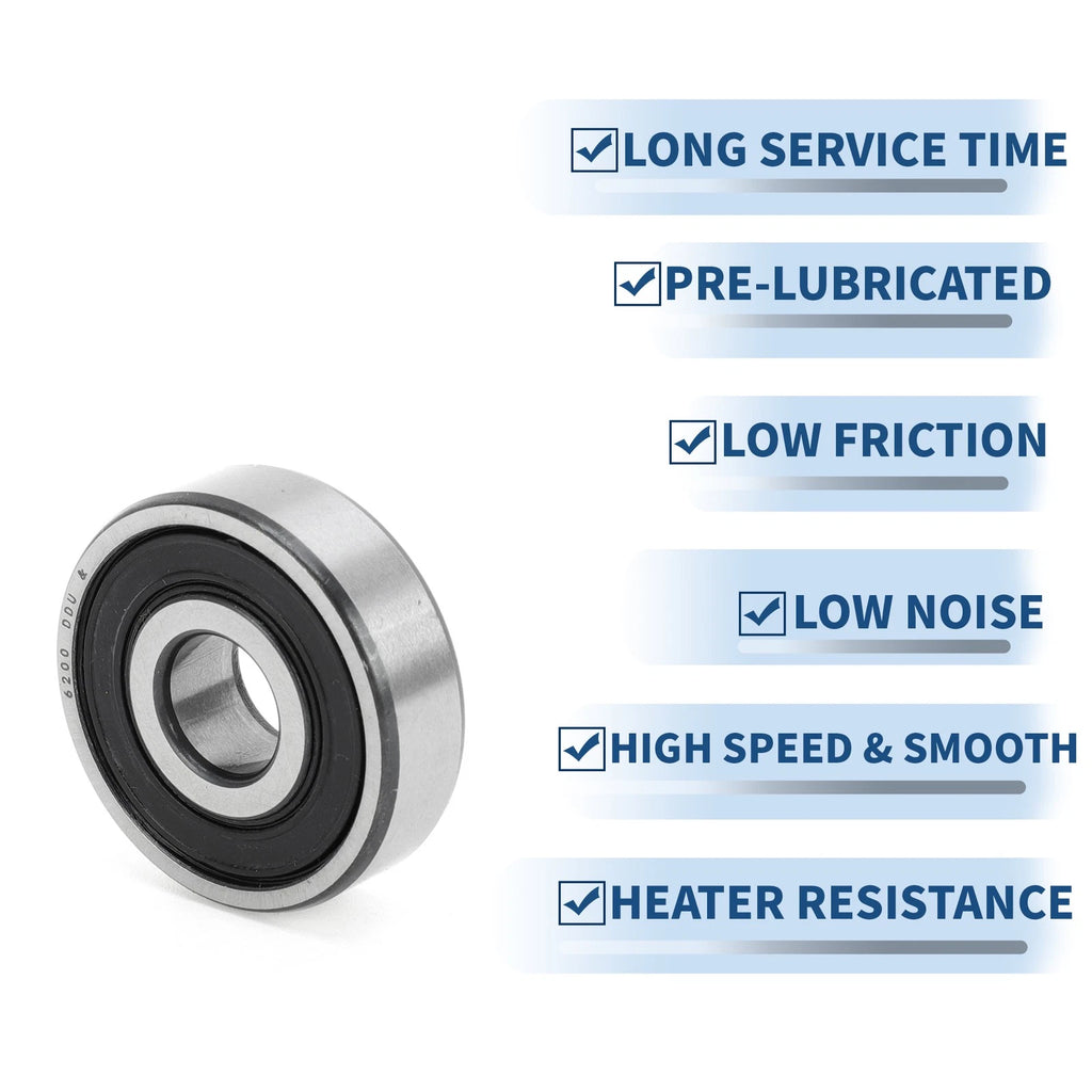 Deep Groove Ball Bearing 10x30x9mm for Scooter Skateboard (6200DDU)