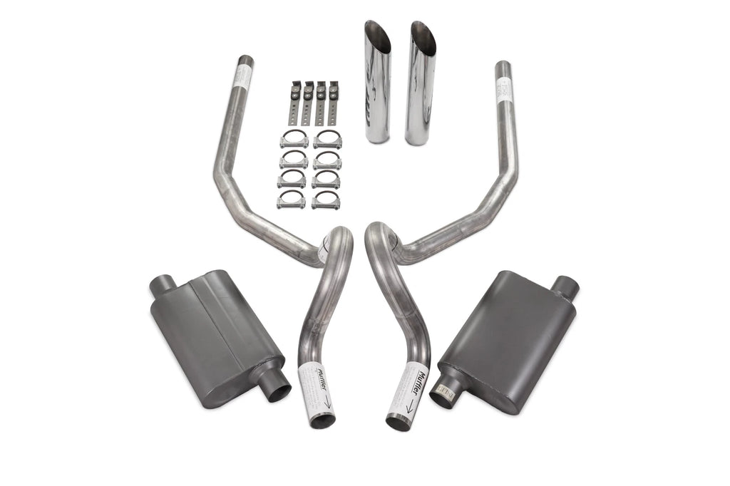 2.5" Dual Exhaust Kit for GM G Body (1978–1988) - 2 Chamber Rear Exit SW Tip