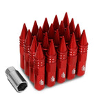 20 Pcs J2 M12x1.5 Spiky Cap Lug Nuts w/Adapter for Universal Fit (RHD)