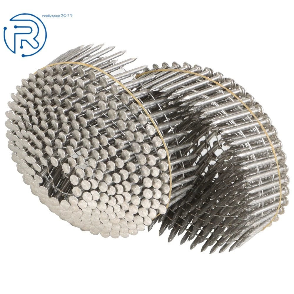 1200 Pcs 15 Degree Ring Shank Stainless Steel Siding Nails 1-1/4” ×.09”
