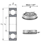 Deep Groove Ball Bearing 22x50x14mm for Scooter Skateboard (P0)