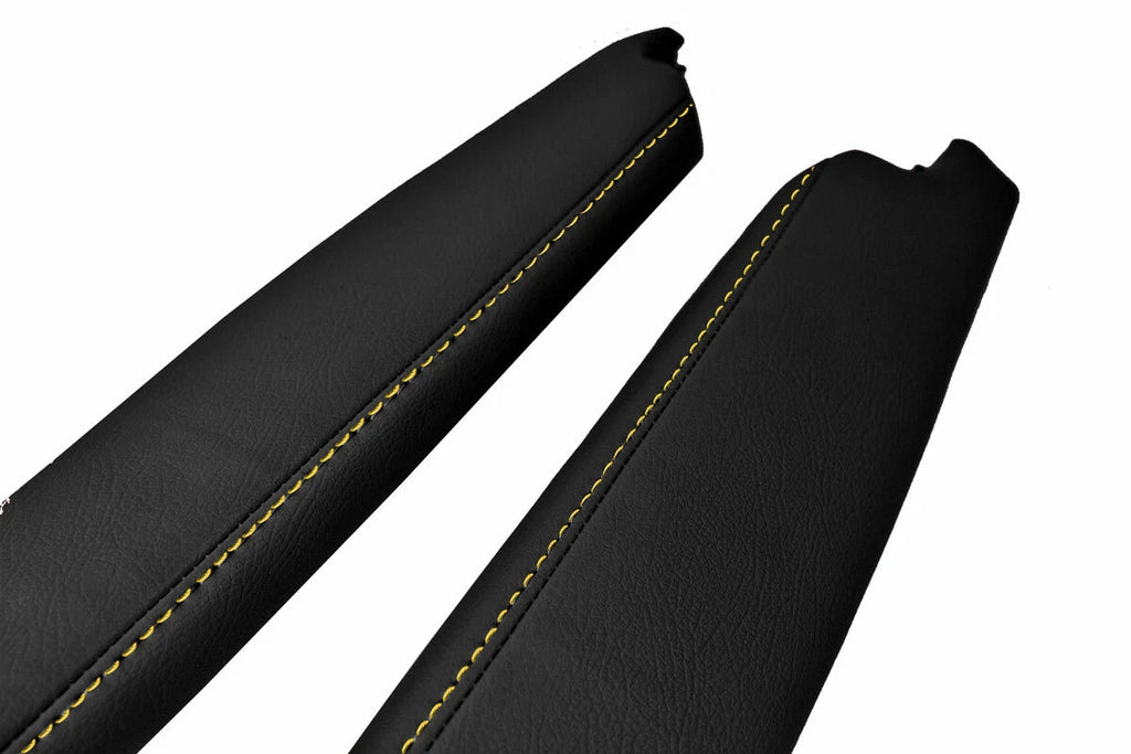 Door Armrest PVC Cover for Subaru BRZ Scion GRS Toyota GT86 (2013–2020) Yellow Stitch