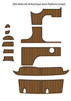 Swim Platform EVA Teak Decking for Wellcraft 28 Martinque (2001)