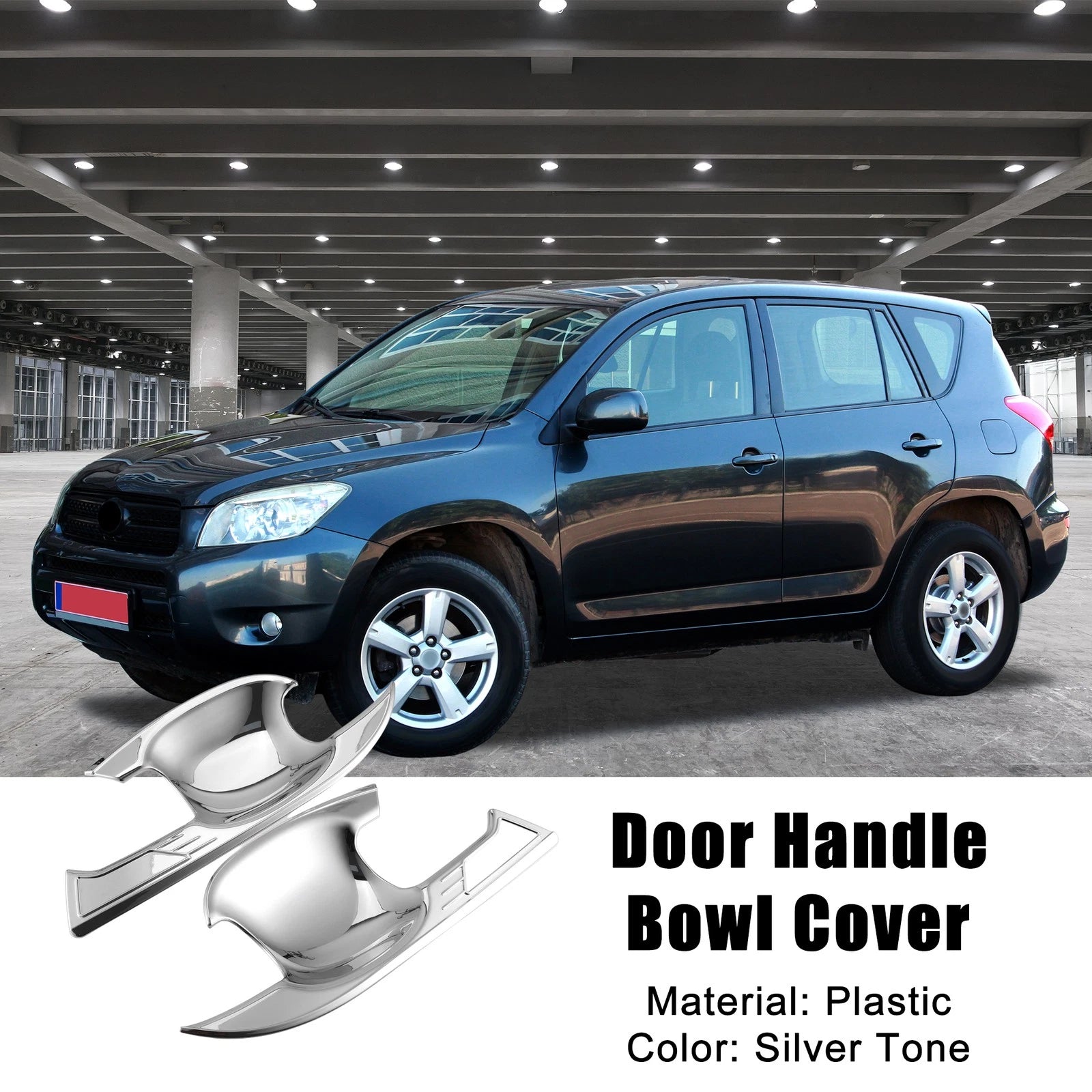 Set of 4 Exterior Door Handle Bowl Covers for Toyota RAV4 (2019–2023)