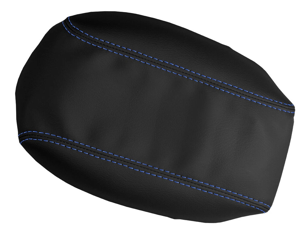 Leather Console Lid Armrest Cover for Toyota Corolla (2014–2019) Blue Stitch