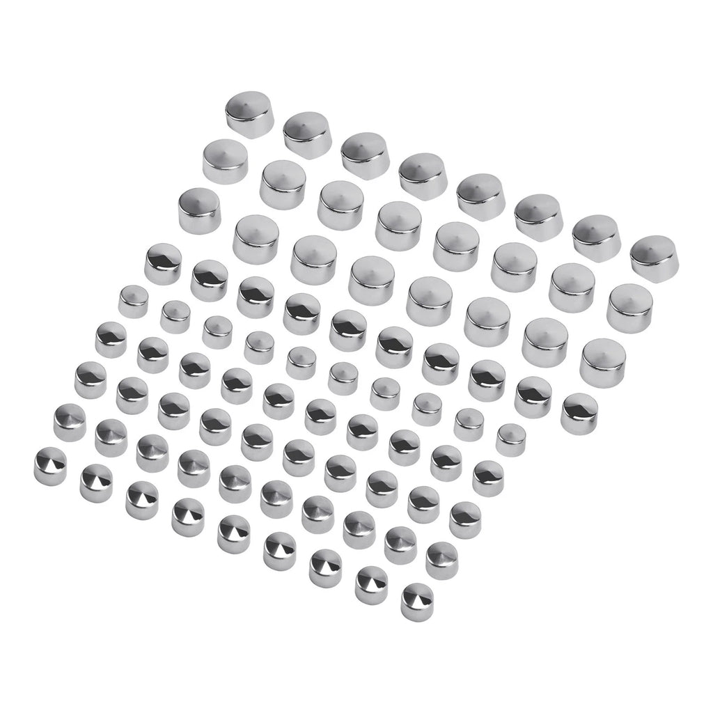 83PCS Chrome Engine Full Bolt Cover Cap Kit for Harley Touring Dyna (2000–2017)