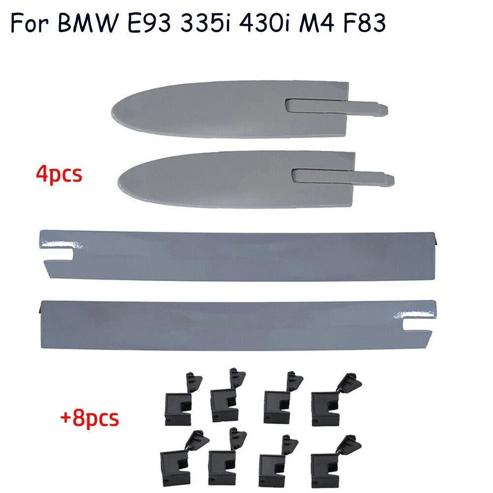 Set of 8 Roof Top Hinge Covers for E93 Convertible (2007–2013)