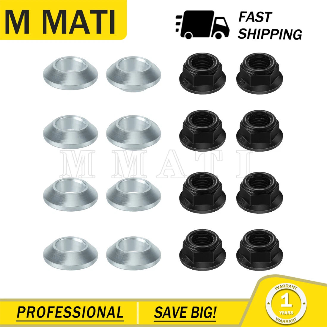 Set of 2 Wheel Hub Nuts for Suzuki LT-Z400 (2003–2007) LT-Z250 (2004–2008) 09140-10021