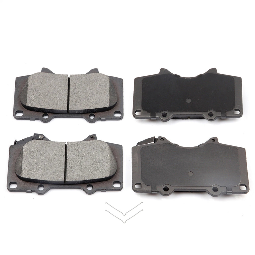 Set of 4 Drilled Slotted Brake Rotors with Ceramic Pads for Toyota Sequoia