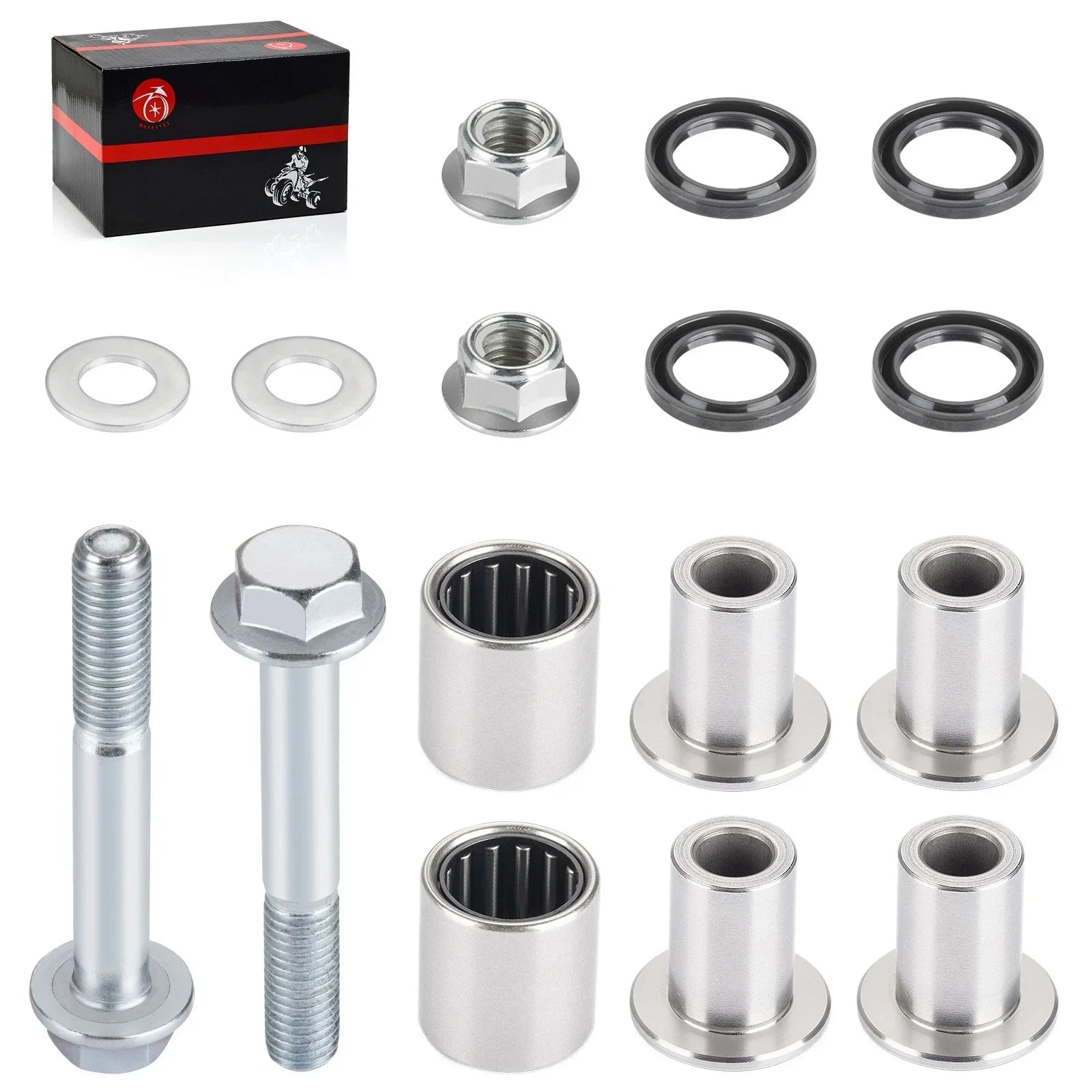 2 x Front Upper A-Arm Bushing & Bolt for Suzuki Quadsport Z400 LTZ400 (2003–2008)