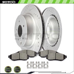 Rear Brake Rotors and Ceramic Pads for Infiniti G35 M35 QX50, Nissan 350Z (2003–2008)
