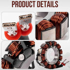 Stator for Harley 1450 FLTR FLHT FLHP Road King Glide Electra Glide (2002–2005)