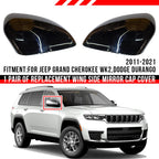 Rear Side Mirror Cap Covers for Dodge Durango (2011–2021) Gloss Black