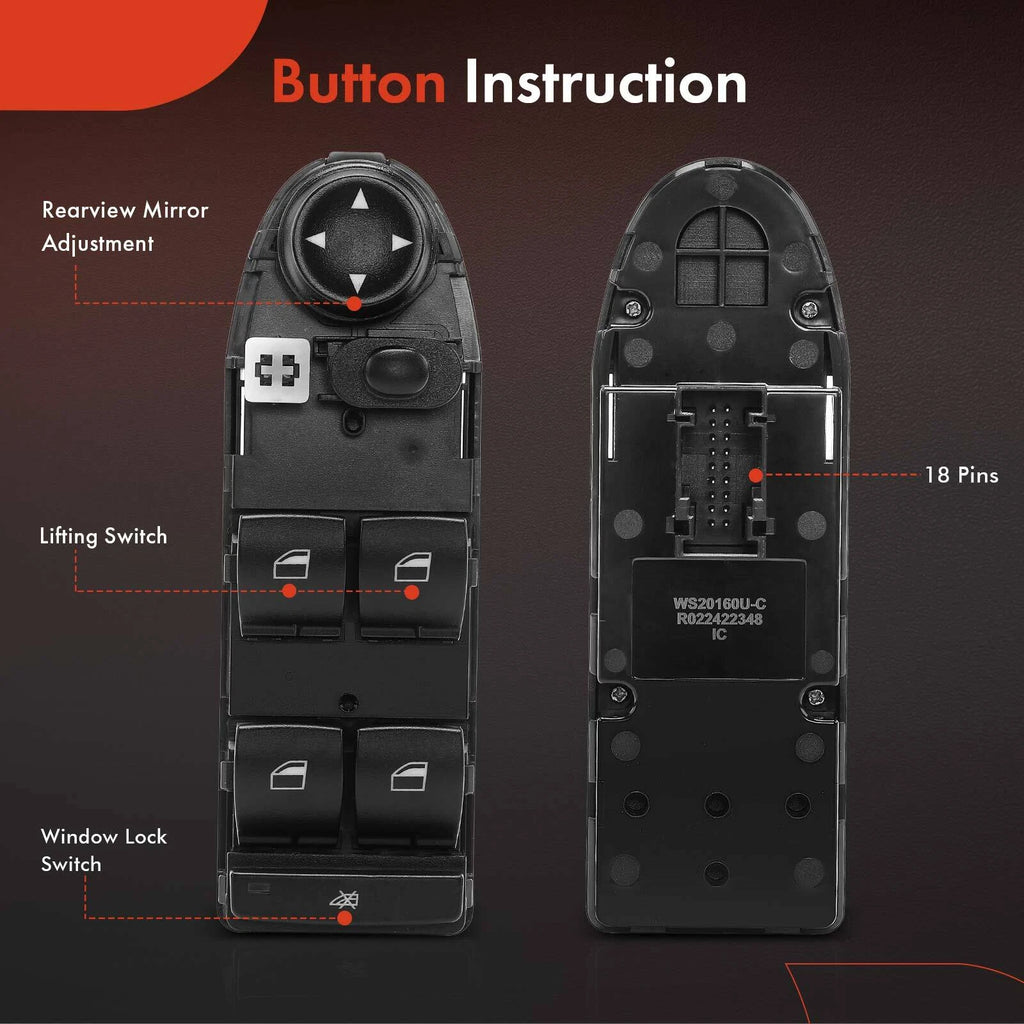 Front Left Power Window Switch for BMW X1 (2013-2015)
