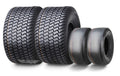 Set of 2 Turf Tires for Zero Turn Lawn Mower (11X6.5 & 20X8.8) 4 Ply - 13205/13035