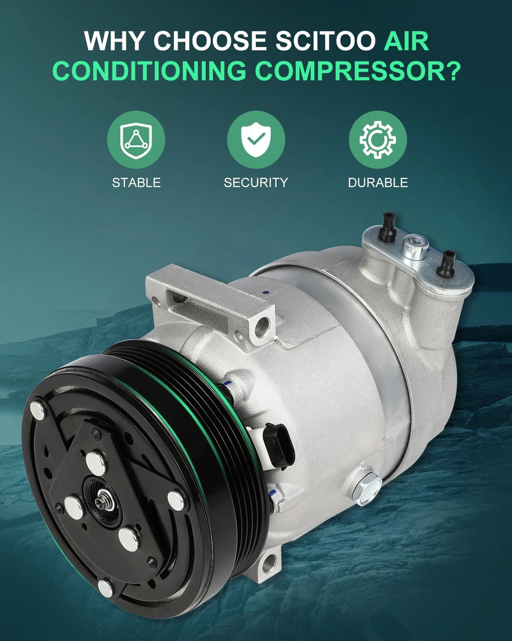 A/C Compressor and Clutch for Pontiac G3, Chevrolet Aveo/Aveo5 (2009–2010)