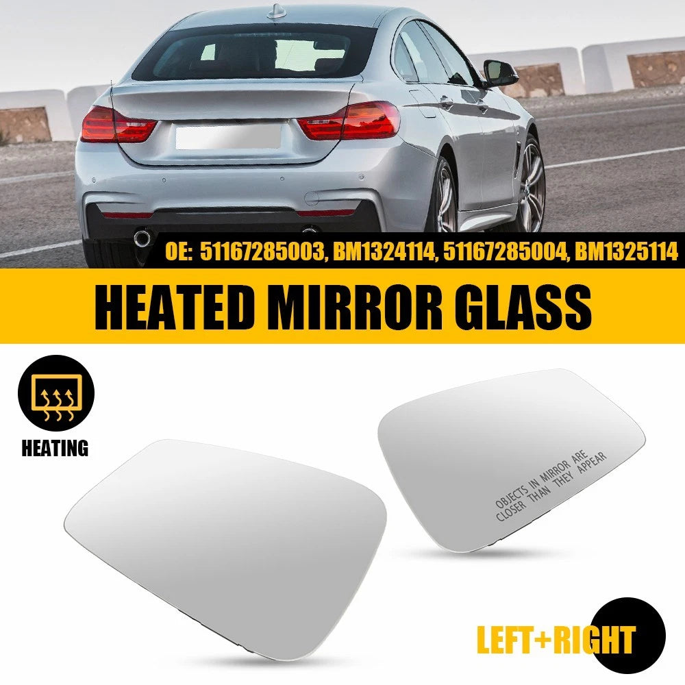 Heated Side Mirror Glass for BMW 320i 328d 328i 428i (2012–2018)
