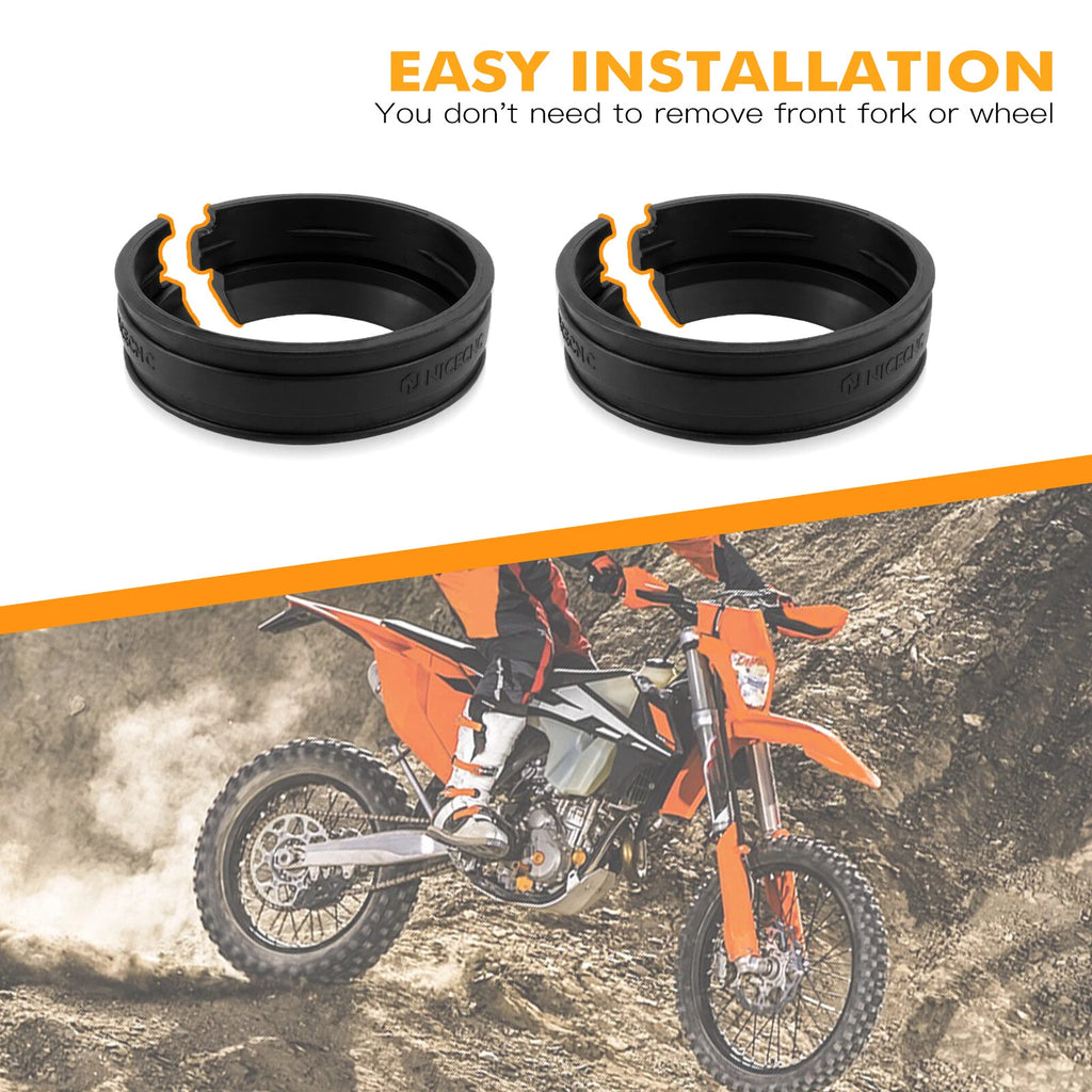 2X Front Fork Mud Scrapers for KTM 250 350 450 500 SXF XC F EXC F (2004–2023)