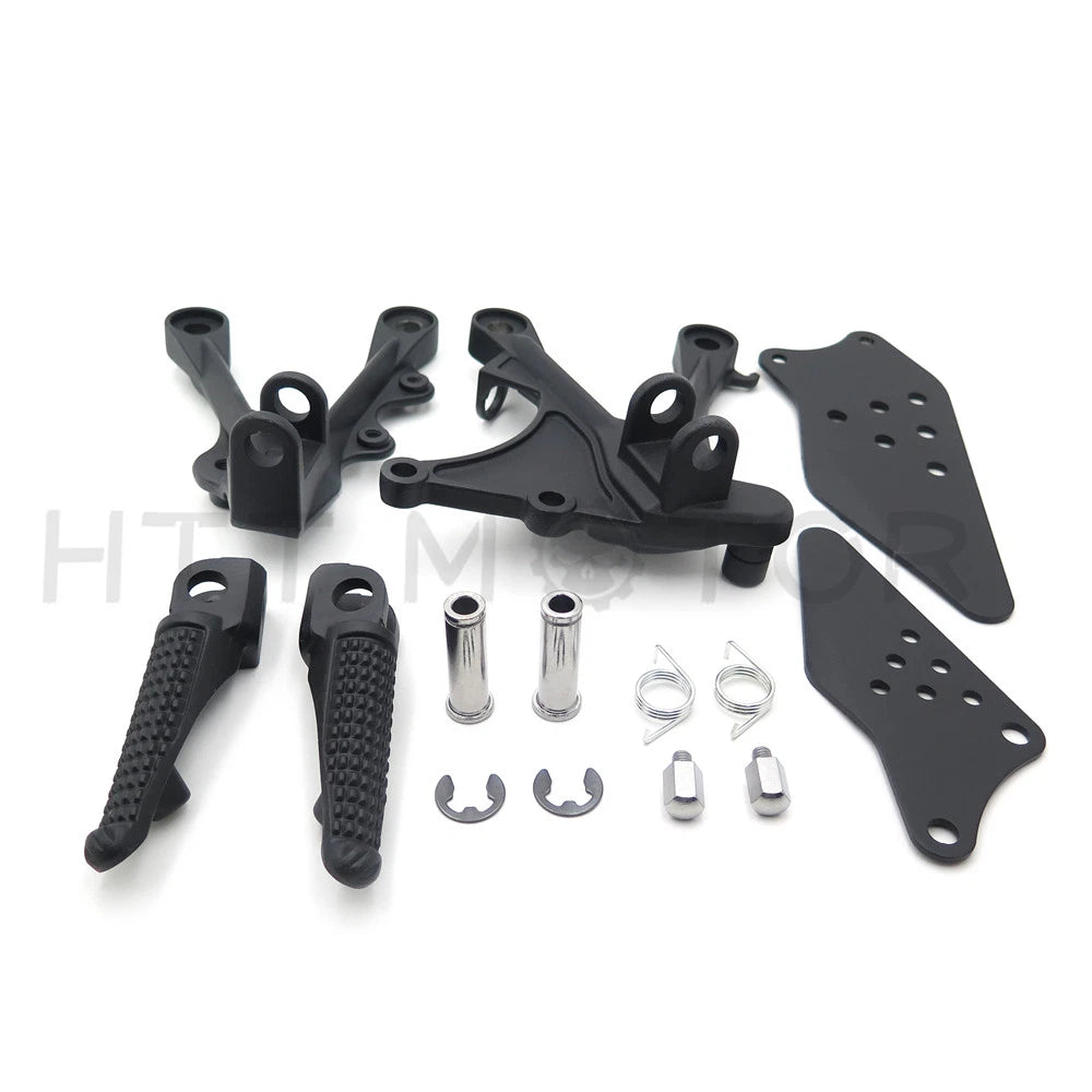 Front Foot Pegs & Bracket for Kawasaki Ninja ZX6R ZX-6RR (2005–2008)