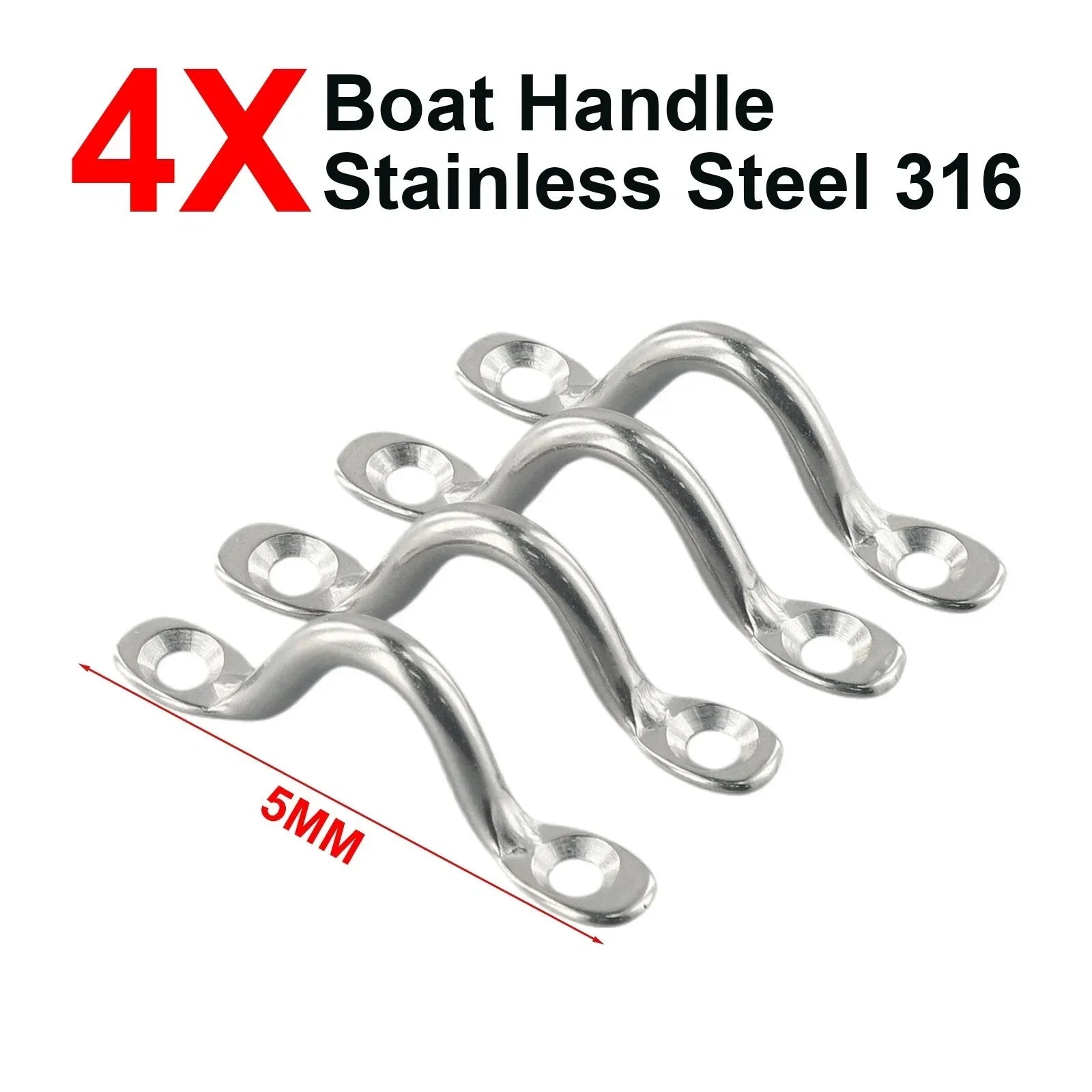 4 x Wire Eye Straps for Yacht Bow Camel Back Canopy