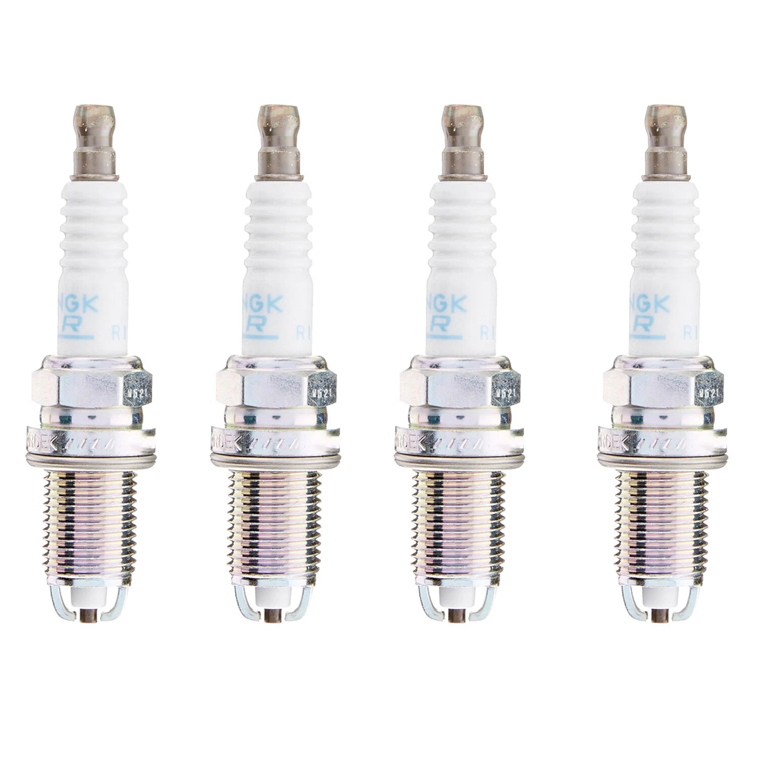 Set of 4 NGK Standard Spark Plugs 2288 for BMW 318i (2001–2006)