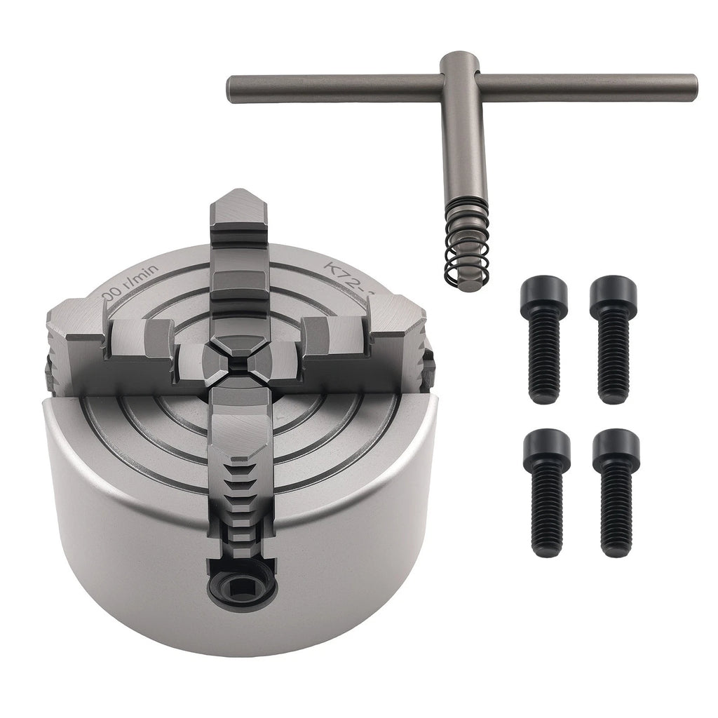 4 Jaw Self Centering Lathe Chuck for K72-100 (100mm)