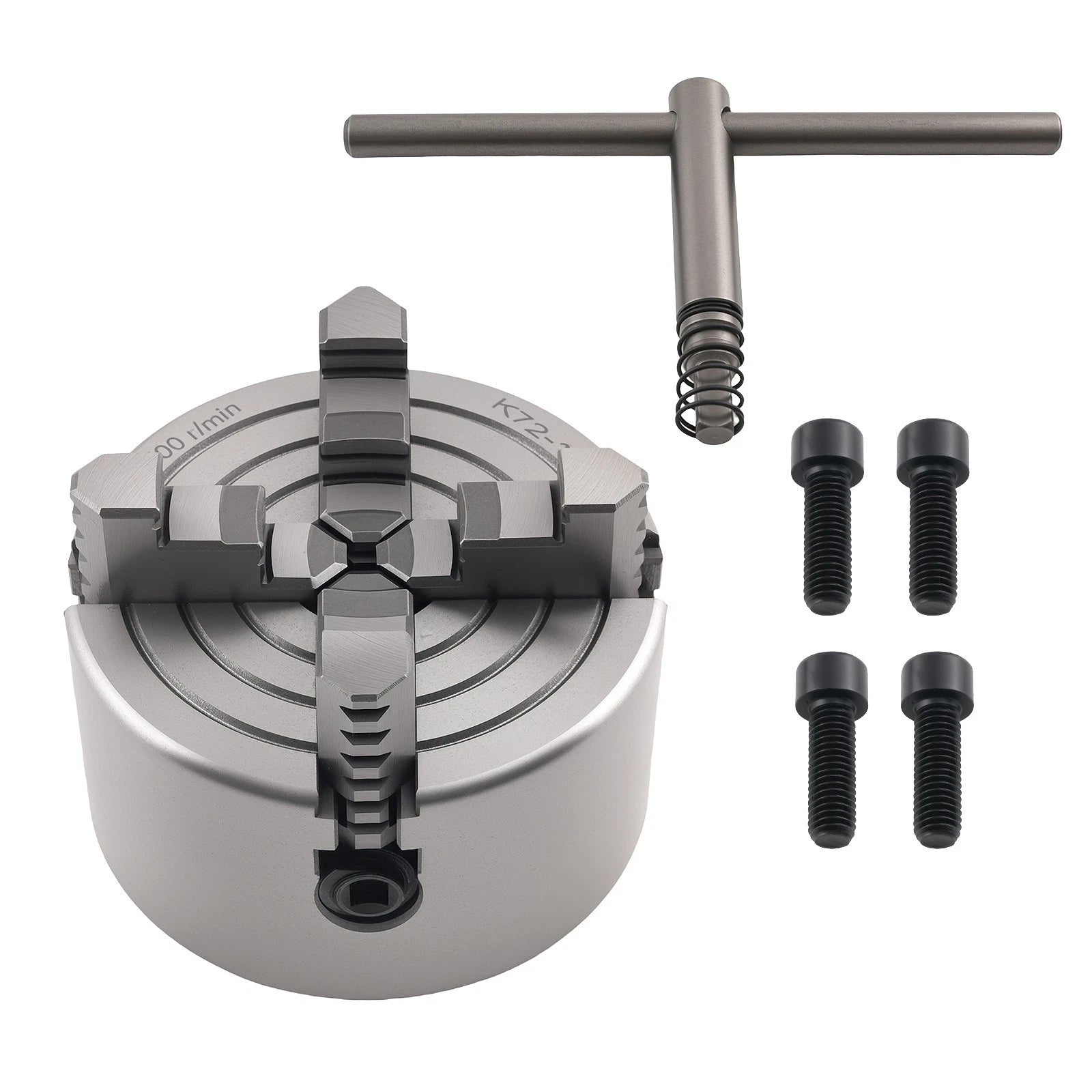 4 Jaw Self Centering Lathe Chuck for K72-100 (100mm)