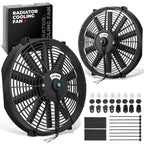 2X 14" Electric Radiator Cooling Fan Assembly Kit Universal