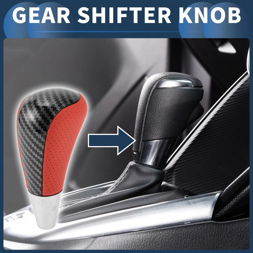 Automatic Gear Shift Knob for Toyota 4Runner (2003–2021) Faux Leather Black Red