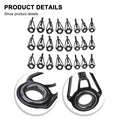 24pcs Ceramic Fishing Rod Guides Line Rings Repair Set