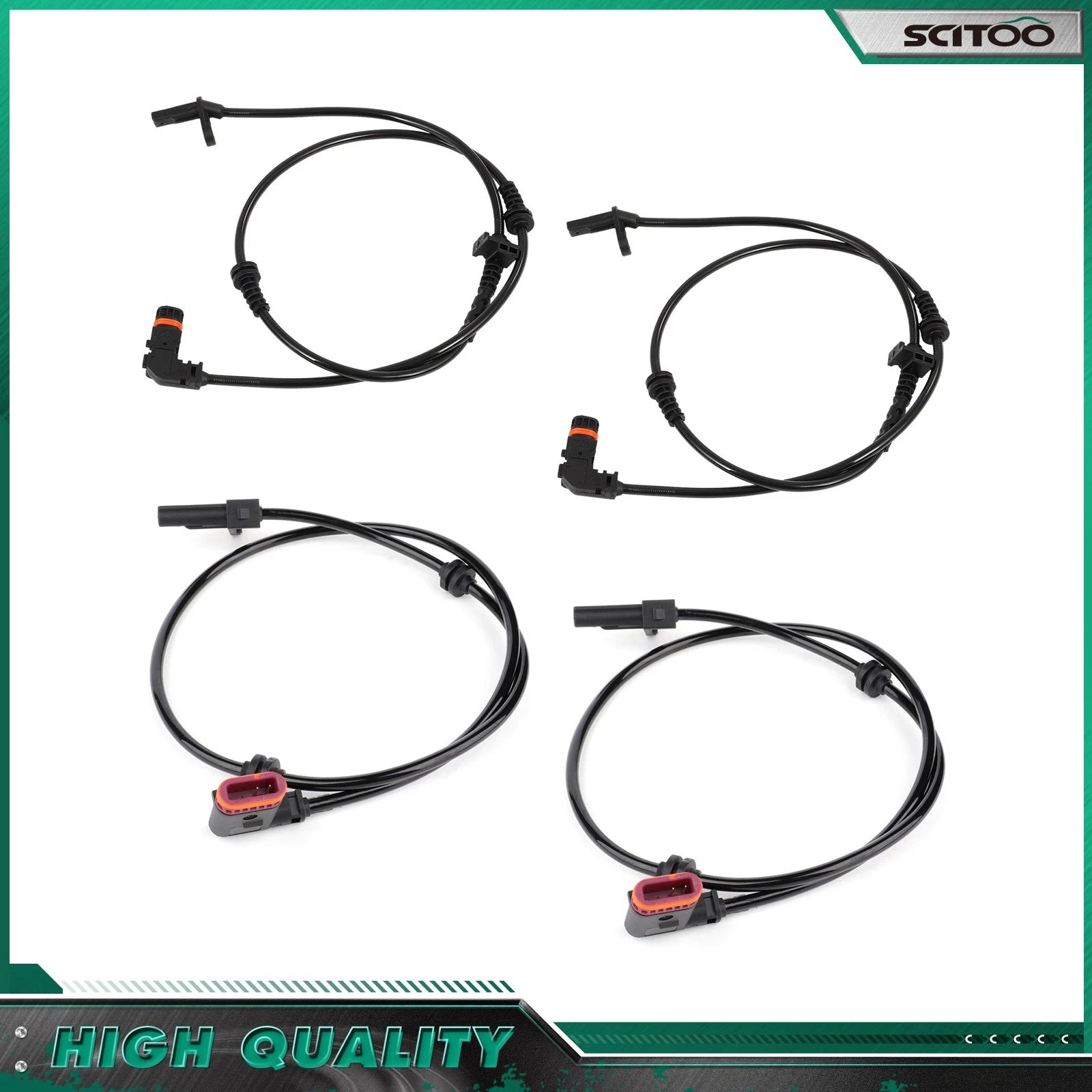 Set of 4 ABS Wheel Speed Sensors for Mercedes-Benz CL500 CL550 CL600 S400